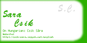 sara csik business card