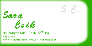 sara csik business card